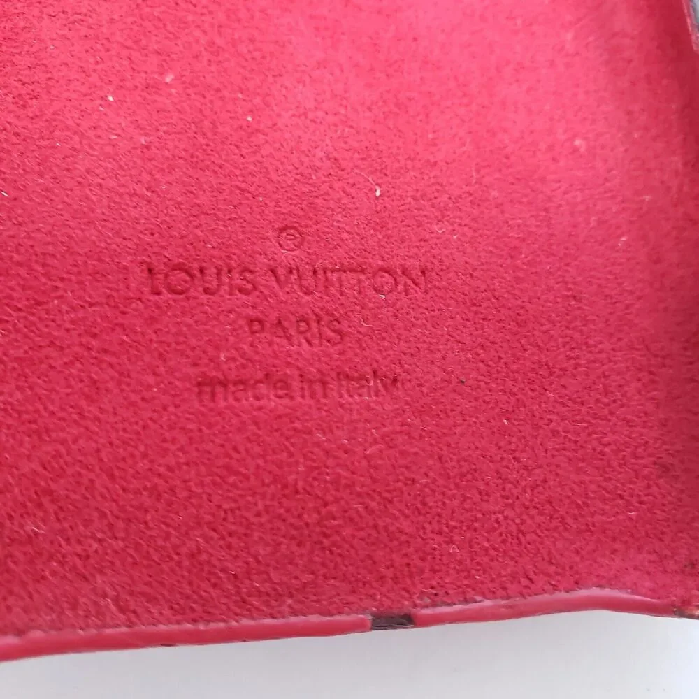 Louis Vuitton Iphone 11 Pro Cell‎ Phone Card Case Leather Signature Red Damaged